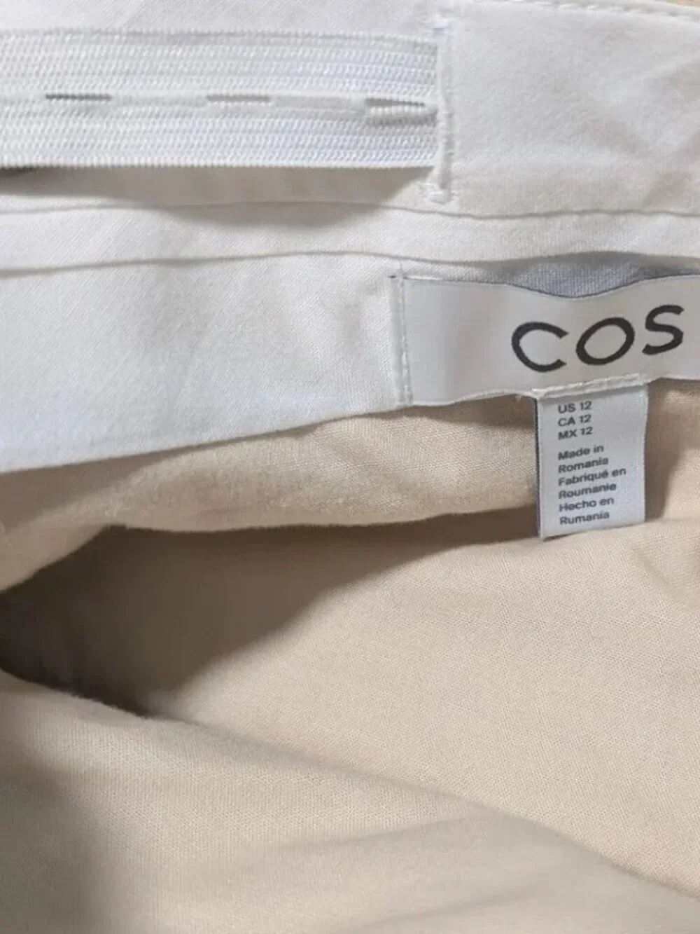 NEW COS | Relaxed Linen-Blend Wide-Leg Trousers in Beige